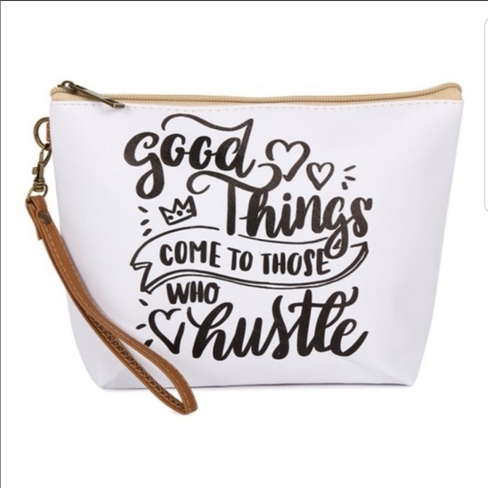 Hustle Graphic Makeup Bag / Wristlet
